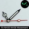 High quality watch hands blue-green/green luminous hands suitable for N  H35 NH36/ETA 2836 2824/8205 8215 movements