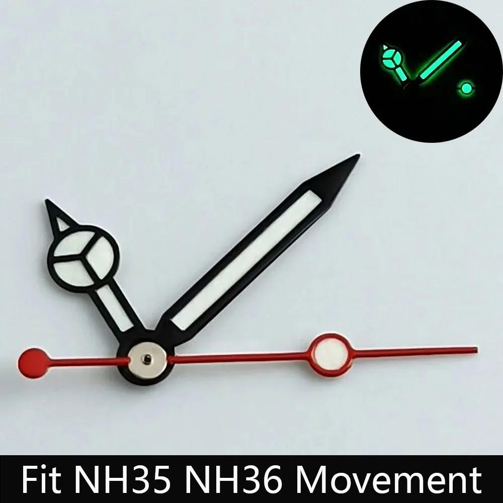 High quality watch hands blue-green/green luminous hands suitable for N H35 NH36/ETA 2836 2824/8205 8215 movements