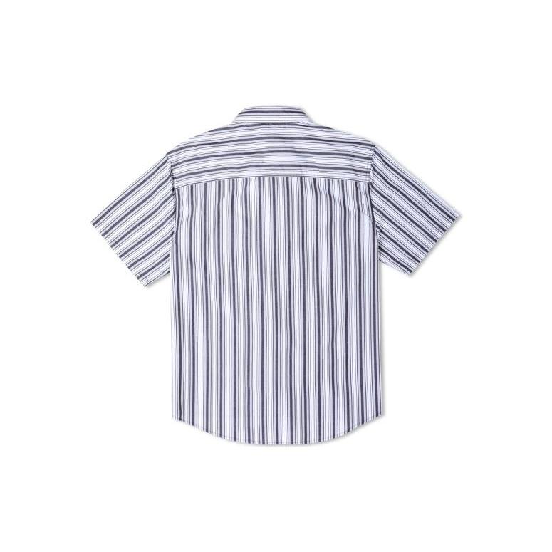 Converse Striped Short Sleeve Button Down Asia Sizing 'Blue' Men's 10024060-A02