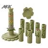 DIY Clay Flower Tools Modular Bloom Maker, Shaping Tool with 9 Sleeve Patterns, 3D Creative Art Printed Stackable Press Molding Kit for Handmade Craft