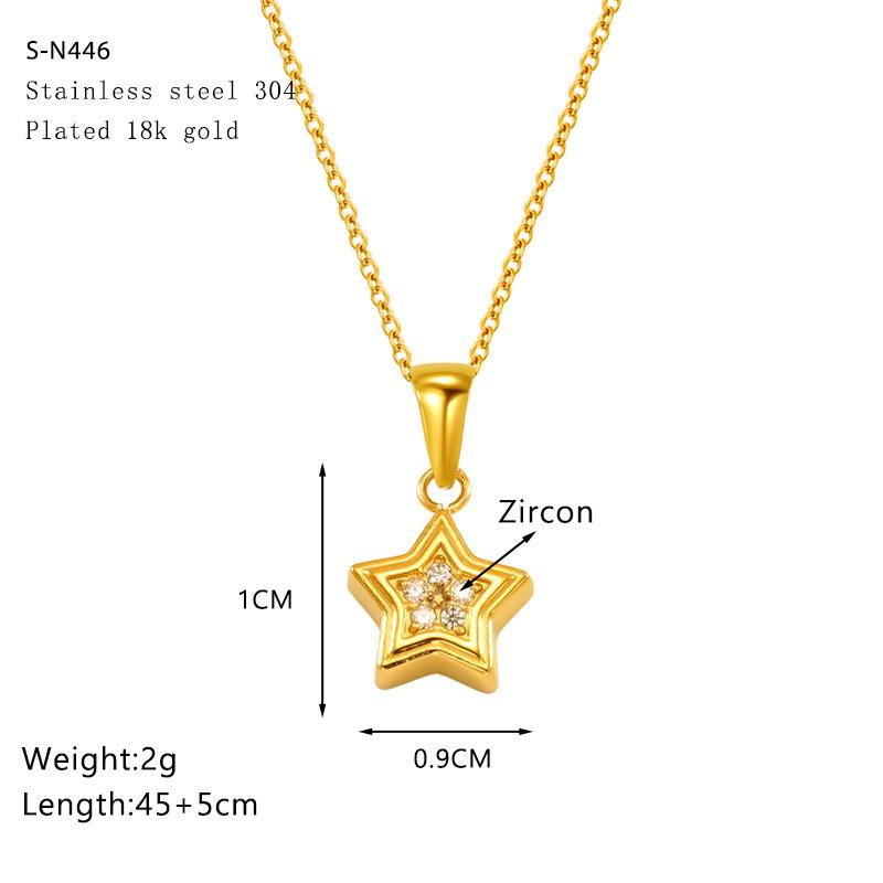 

Титановая сталь, позолота, микроинкрустация цирконами, геометрическая подвеска, цепочка для ключицы, женская, высококлассное простое ожерелье