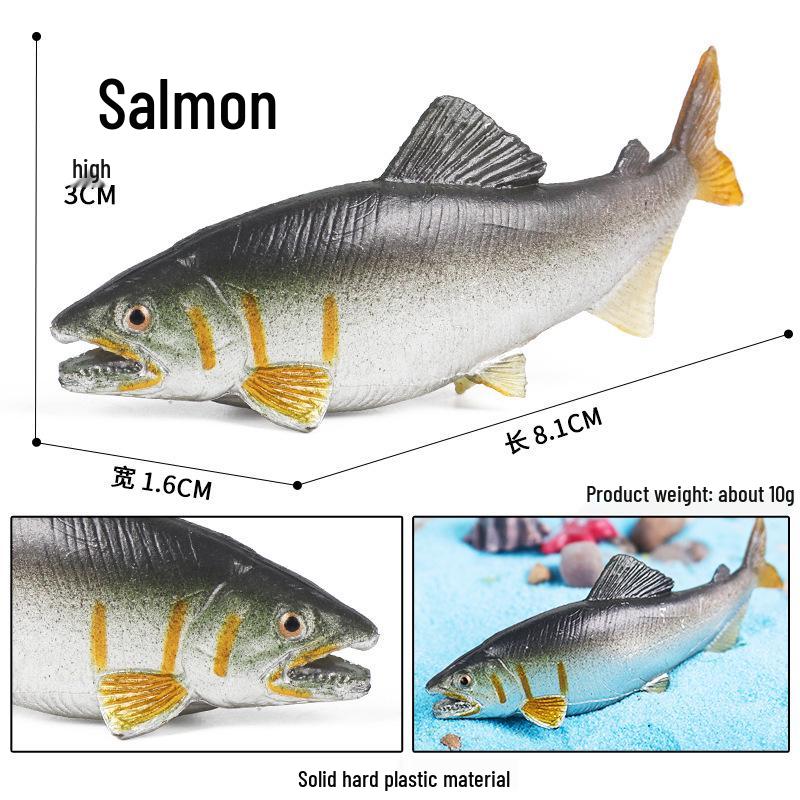 Children's Cognitive Marine Animal Model: Red Seabream & Garfish Toy Ornament