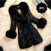 New imitation mink imitation fur mother dress medium and long coat female slim imitation fox hair medium and old coat