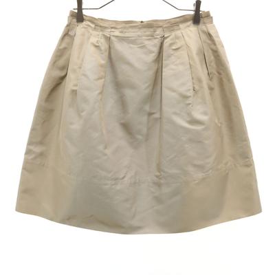 FOXEY Made in Japan Hodvábna midi sukňa 42 Popolavá béžová Dámska Použitá