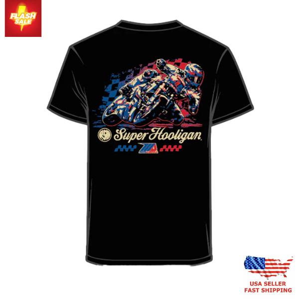

Футболка SUPER HOOLIGAN, Черная футболка MotoAmerica, Унисекс XL