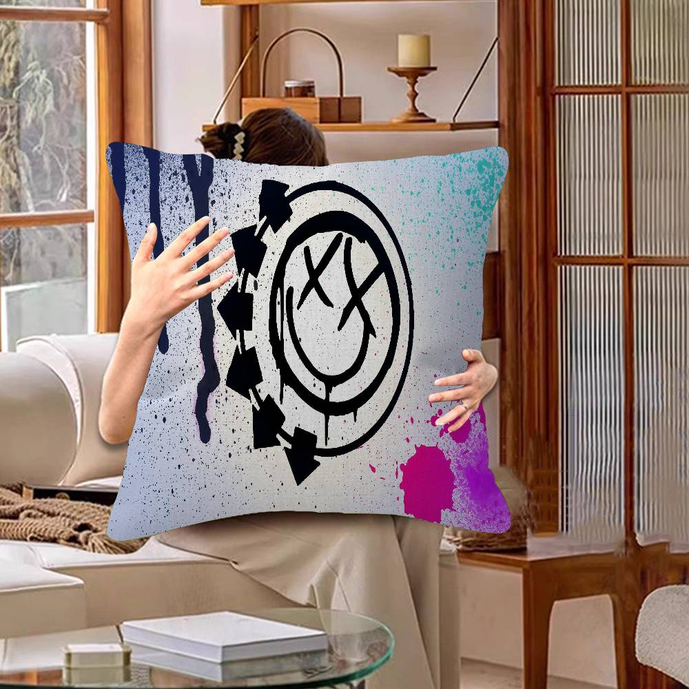 1PC Famous Punk Band BLINK-182 Cushion Cover Car Throw Pillow Case For Sofa Car Christmas Gift 40x40cm 45x45cm
