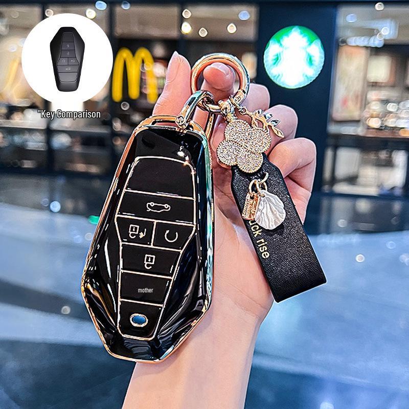 Luxury Key Case for GAC AION V Z03 - Fashionable Buckle Shell Car Accessory