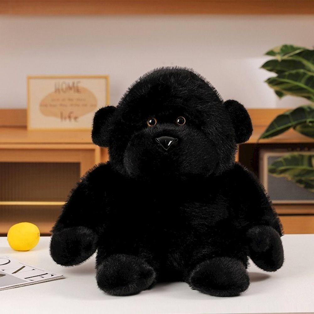 Wild Zoo Black Gorilla Plush Toy Ultra Soft Chimpanzee Plush Doll Stuffed Gorilla Kids Toy