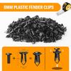 200 Pcs Nylon Bumper Fastener Rivet Clips, 8 Mm Hole Push Retainer Bumper Fender Shield Clips, Automotive Plastic Push P Bumper, Car Plastic Rivets