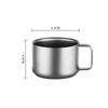 2pcs High Quality Small Size Coffee Cup Double Layer Multistyles Coffee Spoon Teacup Pure Titanium Pearl Milk Tea Tube