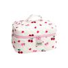 Ecarla - Quilted Cosmetic Bag with Cherry Bows