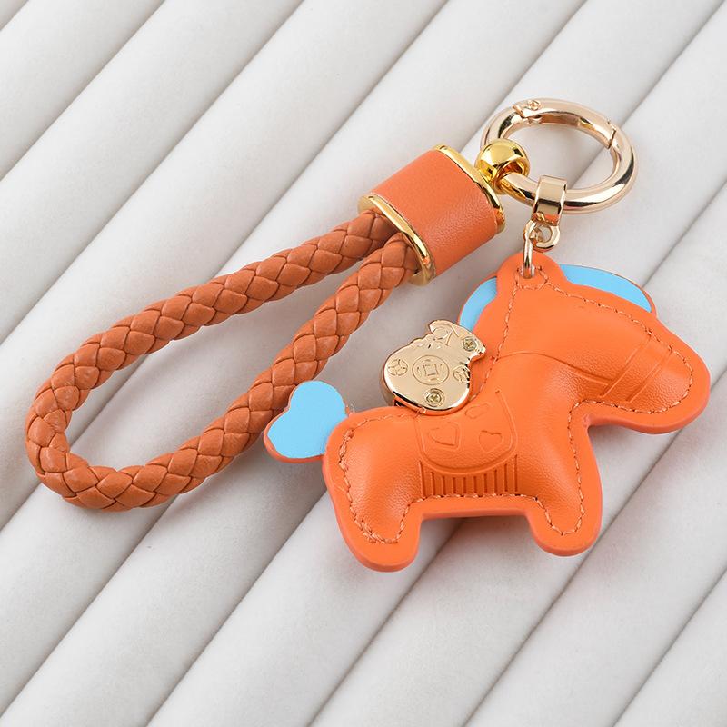Horse Handmade Leather Car Keychain Pendant, Exquisite And Simple, Personalized Keychain Rope For Men And Women