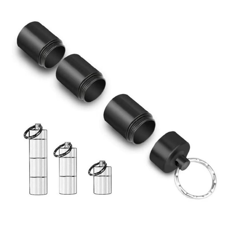 Portable Sealed Small Medicine Bottle with Lid Waterproof Mini Travel Pill Can for One Week Trip