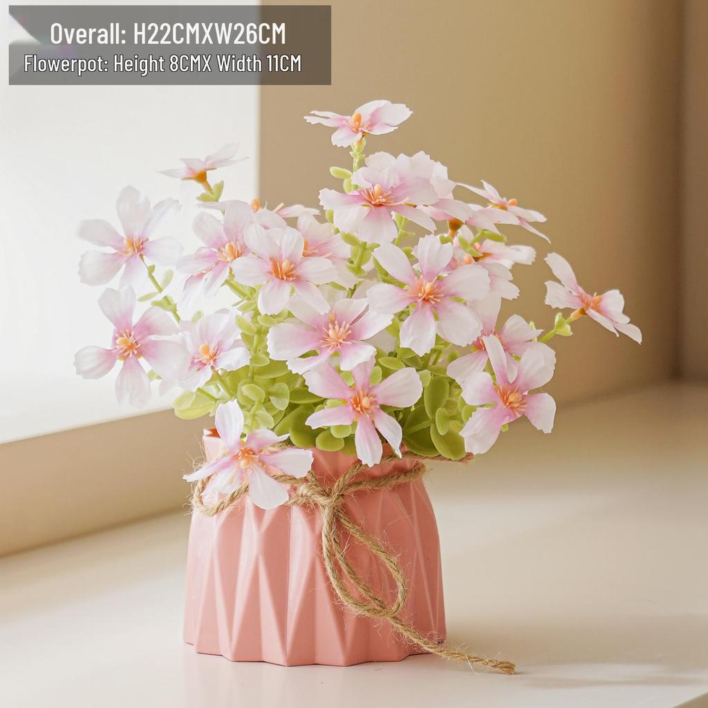 Artificial Flowers Desktop Ornament for Living Room and Dining Table Decoration