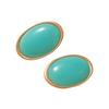 Retro Minimalist Oval Resin Earrings Comfortable Sterling Silver Posts Geometric Statement Jewelry