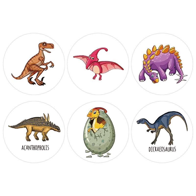 Jurassic Dinosaur Cartoon Stickers for Kids' Educational Rewards