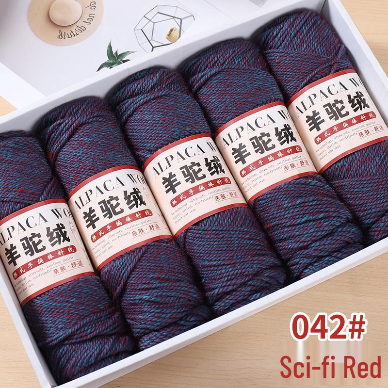 Mitteldickes Alpakawollgarn für DIY-Strickarbeiten - Perfekt für Pullover, Mäntel, Schals, Häkel- und Strickprojekte mit Nadeln.