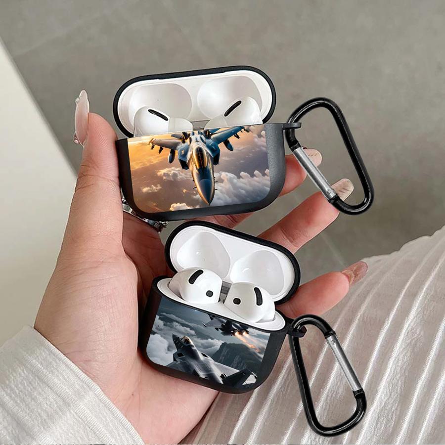 Earphone Cases Cover Case For Airpods 1 3 Pro2 4 Pro3 Pro 2 Fighter Aircraft