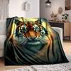 1PC Tiger Print Blanket, Throw For Sofa, Bed, Travel, Camping, Livingroom, And Bed, Printing Blanket With Soft And Warm Fabric Yy250918164