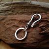 Barrel Key Hook S with Key Silver Key Double Fish Wallet Single Biker [dredline] Df-004 Ring, 925, Chain, Loop, Hook, Chain, Hook,