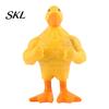 Outdoor Duck Statue Resin Muscular Figurine, Strong Fitness Statue, Office Desk Ornament White Yellow Shape for Table Decor Muscle Figurine