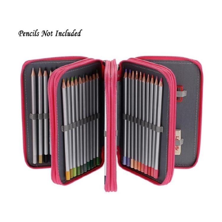 Neatly Organized 4 Level Pencil Holders With 72 Dedicated Slots Waterproof Cloth Fabric Stationeries Organizers Bag