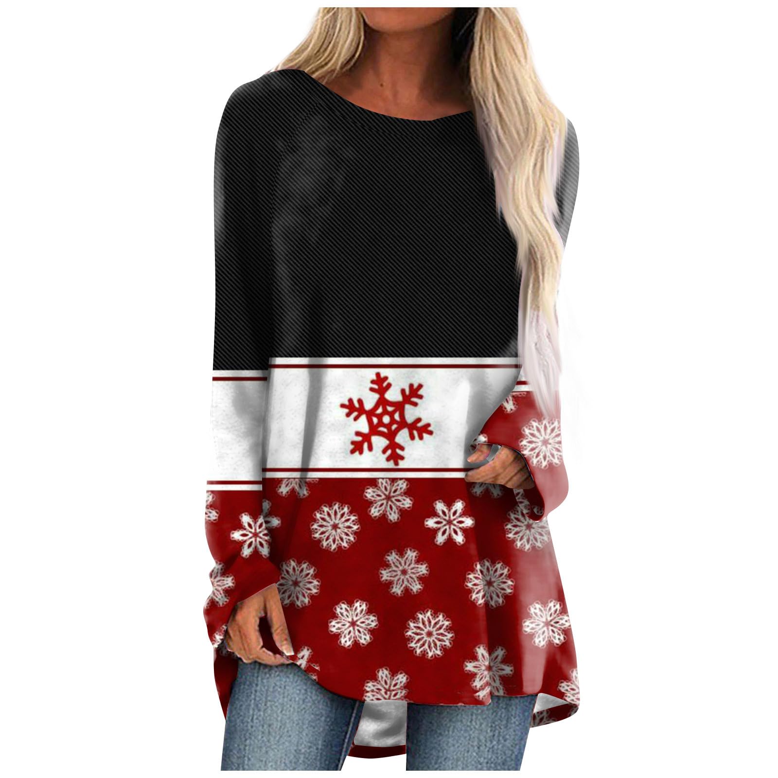 

Футболка з оленями Санта-Клауса, Різдво, 3D-принт, Жіночі футболки з довгими рукавами, вуличний одяг, великі футболки, жіночі туніки, топи, одяг L