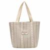 Ins Japanese Style Bag Women's 2025 Canvas Bag Fashion Striped Hand Carry Shoulder Bag Women's Tote School Bag