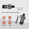 7 in 1 LED Light Whistle Thermometer Compasses Outdoor Survival Emergencies Tool