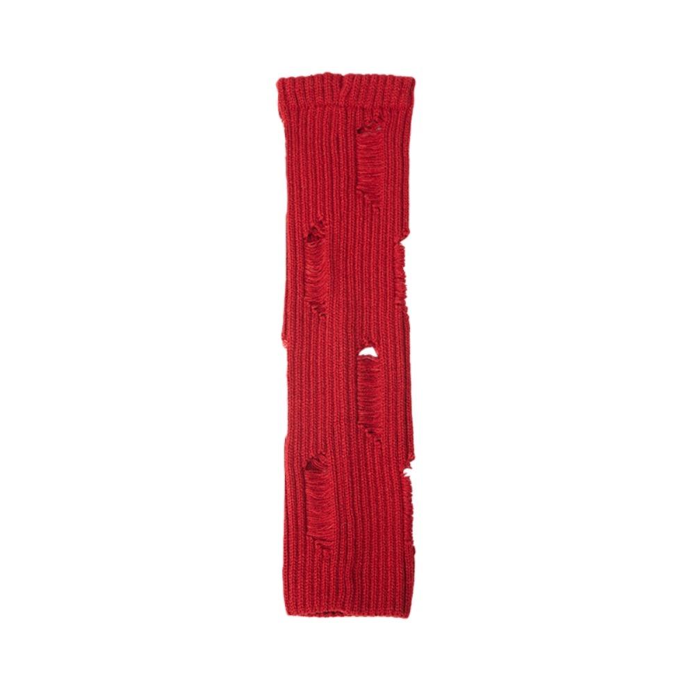 Knit Weave Red New Year Leg Warmers Chinese New Year Knee High Girls Socks  Spicy Girls 43cm StyleD