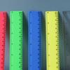 4Pcs Clear Colorful Ruler Kids Plastic Ruler for School Ruler with Centimeters Millimeter and Inches Assorted Color