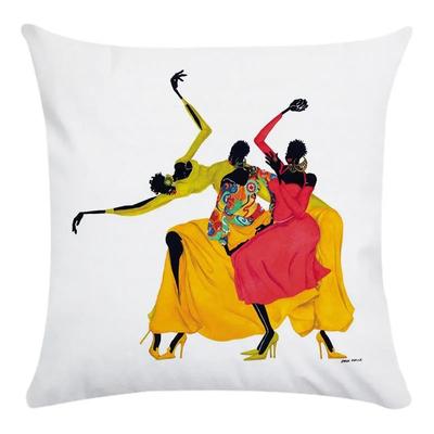 Capa de Almofada para Assento de Escritório Dança Étnica Estampa de Padrão Simples Capa de Almofada Super Macia Moda Luxo Decoração de Casa