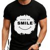Mach Mich Lächeln T-Shirt Herren Damen T-Shirts Oberteil Geburtstagsgeschenk T-Shirt Herren Damen T-Shirts Oberteil, Trendiges T-Shirt Herren Damen T-Shirts Oberteil, Geschenk für Mütter Väter