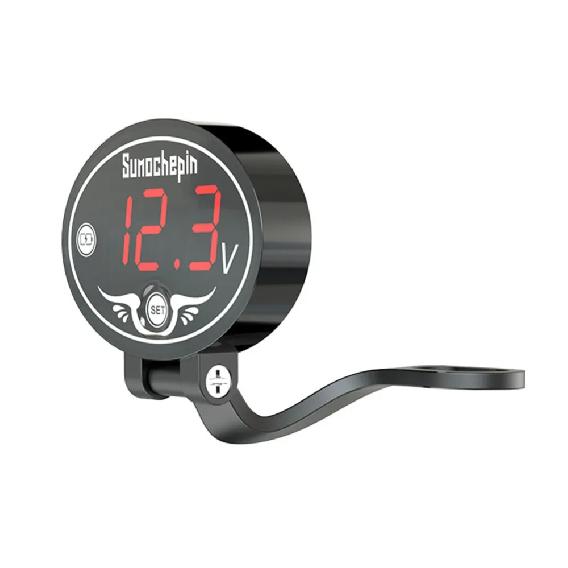 Universal Motorcycle Electronic Voltmeter Waterproof Dust-proof LED Watch Digital Display Panel Meter Motorcycle Accessories