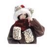 3 in 1 Winter Scarf Hat Knitted Windproof Warm Elastic Tiger Pattern Thermal Hat