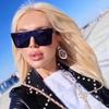 Unisex European & American Oversized Square Sunglasses - Korean Style Trendy Full Frame for Driving