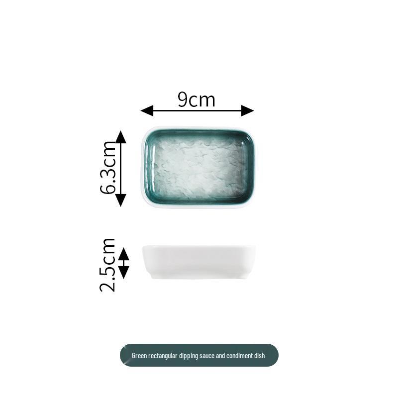 Japanese Ceramic Rectangular Plate for Sushi, Dim Sum, and Sashimi