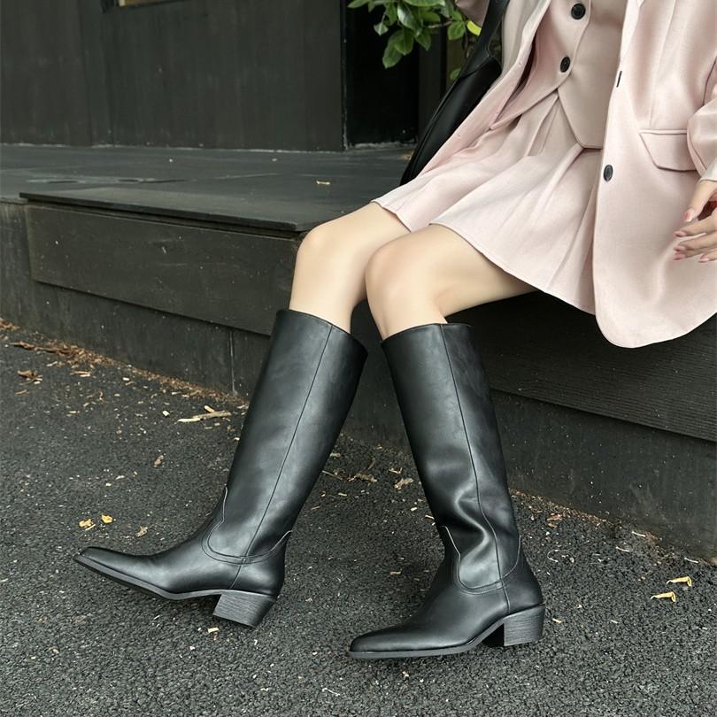 2025 women's shoes and boots autumn and winter new boots knight boots sleeve riding boots versatile and thin women's boots design sense personality