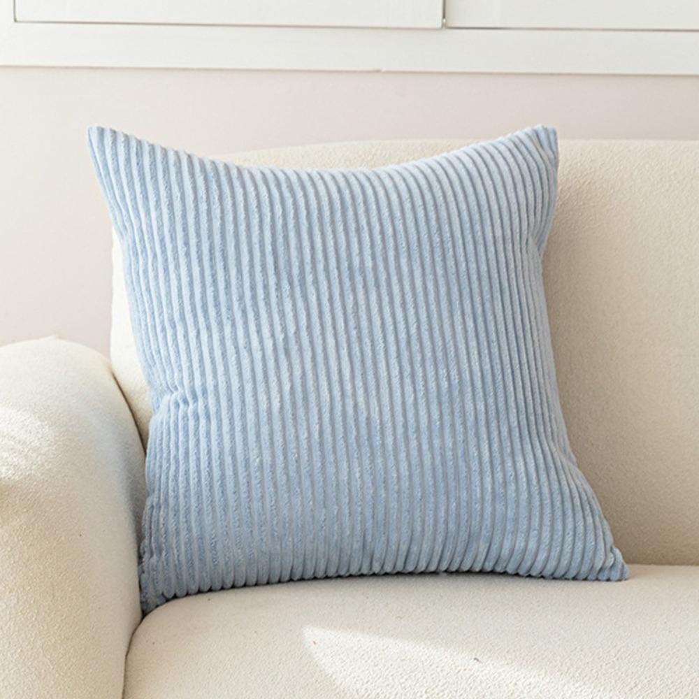 

Supersoft Corduroy Cushion Cover Striped Cushion Cover Minimalist Throw Pillow Covers Home Decor светло-синий