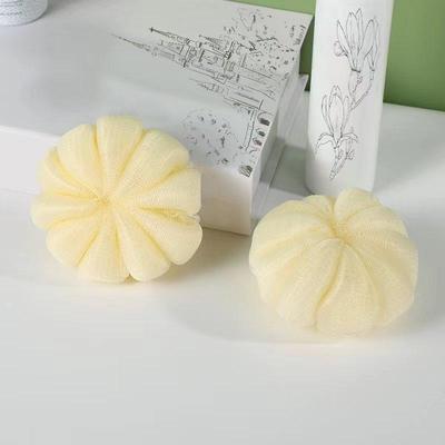 Pumpkin-Shaped Mesh Bath Ball for Exfoliating and Foaming