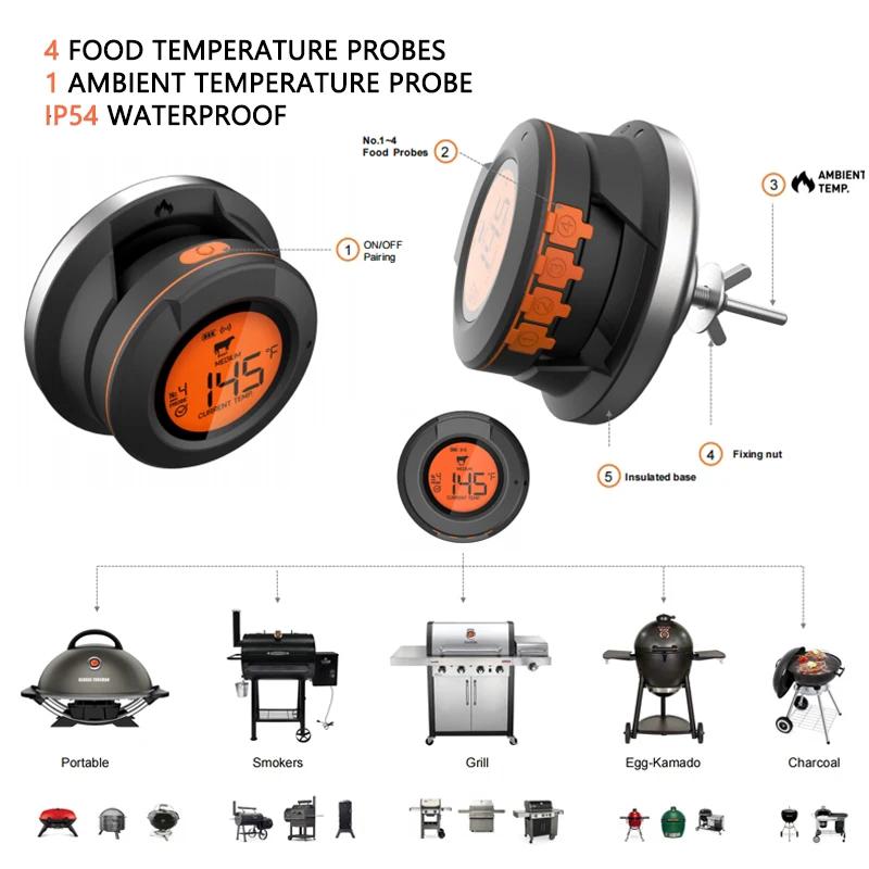 Bluetooth Thermometer Digital Sensor For High 500 Degrees Oven Grill Barbecue Meat Meat BBQ Cooking Kitchen Accessories Tools