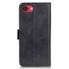 For iPhone 16e Case Stand Cowhide Texture PU Leather Phone Cover