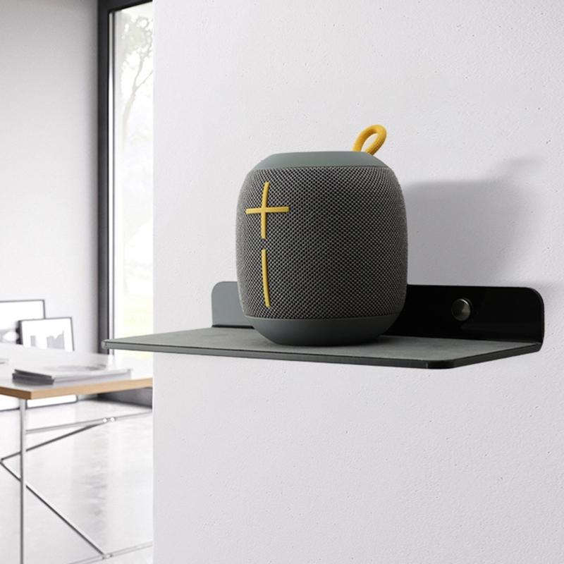 Universal Wall Shelf Speaker Holder for Small Portable Speakers Smartphones Wall Floating Shelf Wall Mount Rack