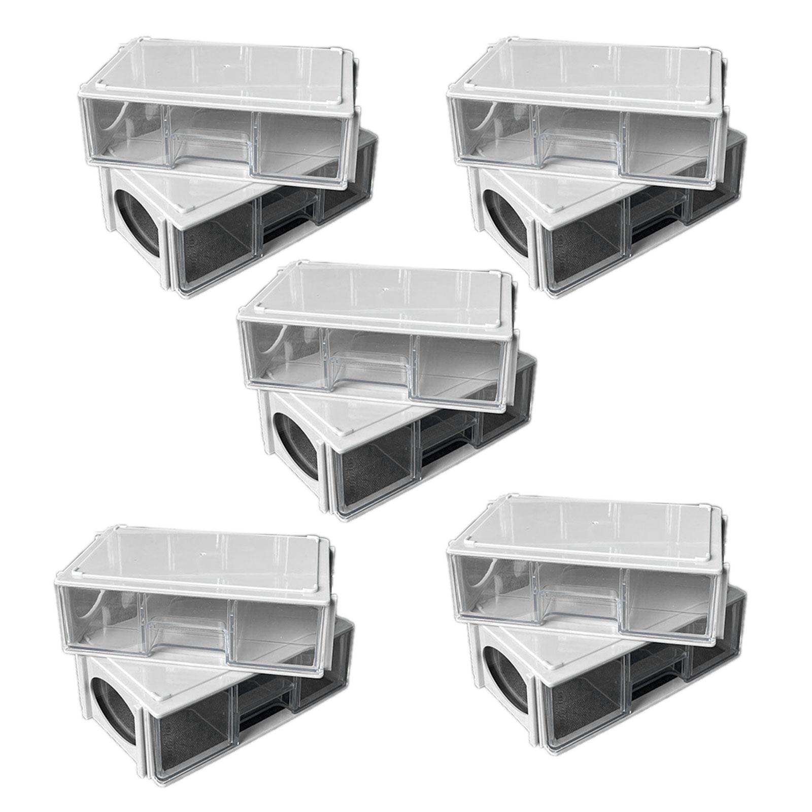 

10 шт. Многоящичный органайзер для бисера, Просторный сортировщик бисера со съемными перегородками, Штабелируемый кейс для сортировки ювелирных изделий белый