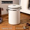 Airtight Stainless Steel Coffee Bean Storage Jar with Measuring Spoon