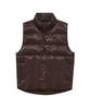 Ironyporno Whiteline 86-Iro338 Essential Quilted Glossy Duffle Padded Vest Brown