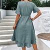 Women's Loose Casual Ruffle Short Sleeve Fashion Dress