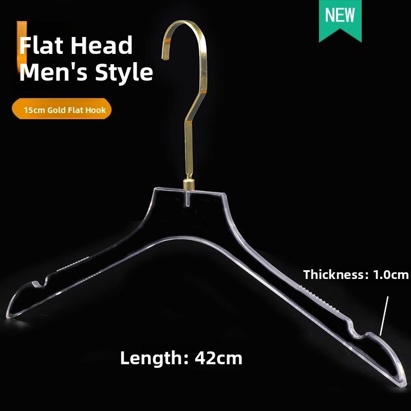 Acrylic Flat Hook Hanger for Clothing Stores Transparent Anti-Slip Children s M And Fem Clothes Hanger Pants Holder Clip 1