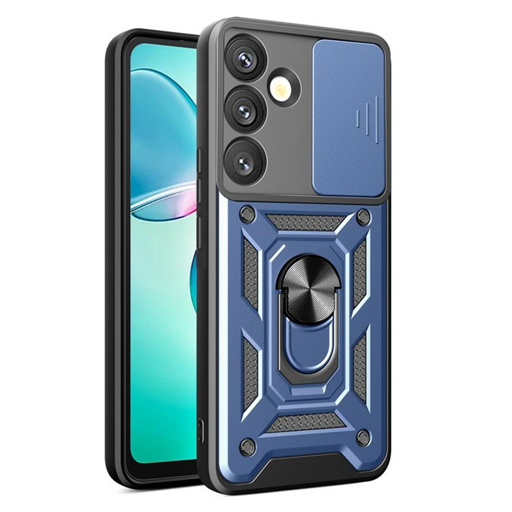 Für Samsung Galaxy S26+ Hülle mit Schiebe-Kameradeckel PC + TPU Ständer Handyhülle