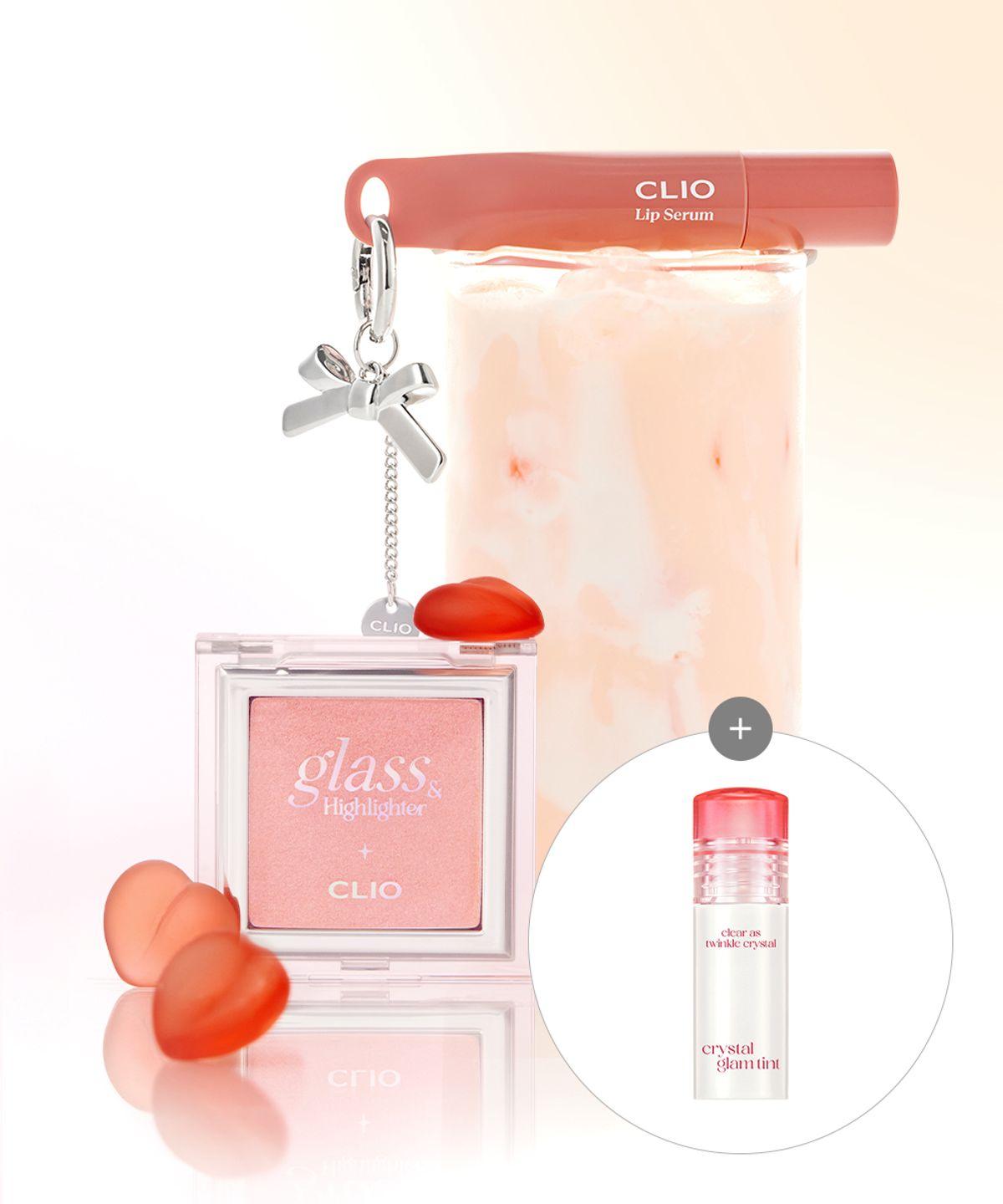 [SET] Glaze Lip Serum Special Set #3 + Glass & Highlighter #3 Lip Serum 03 Peach Squeeze